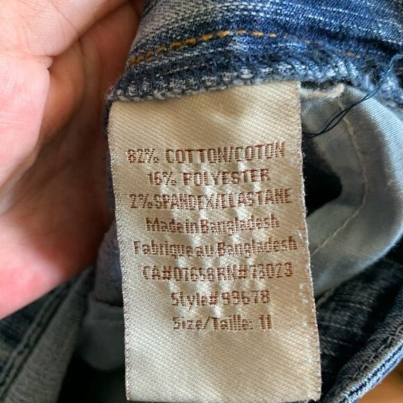 Vintage Bongo Women's Denim Flare Leg Jeans Medium Size 11 Boho Joe Y2K - Picture 12 of 16